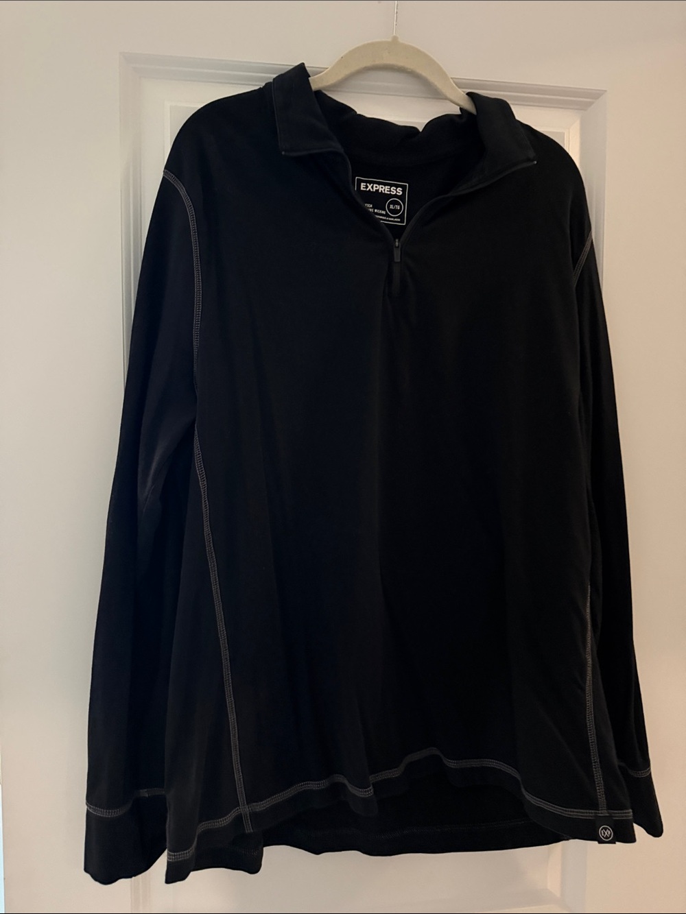 Express Black Moisture Wicking Pullover Quarter Zip